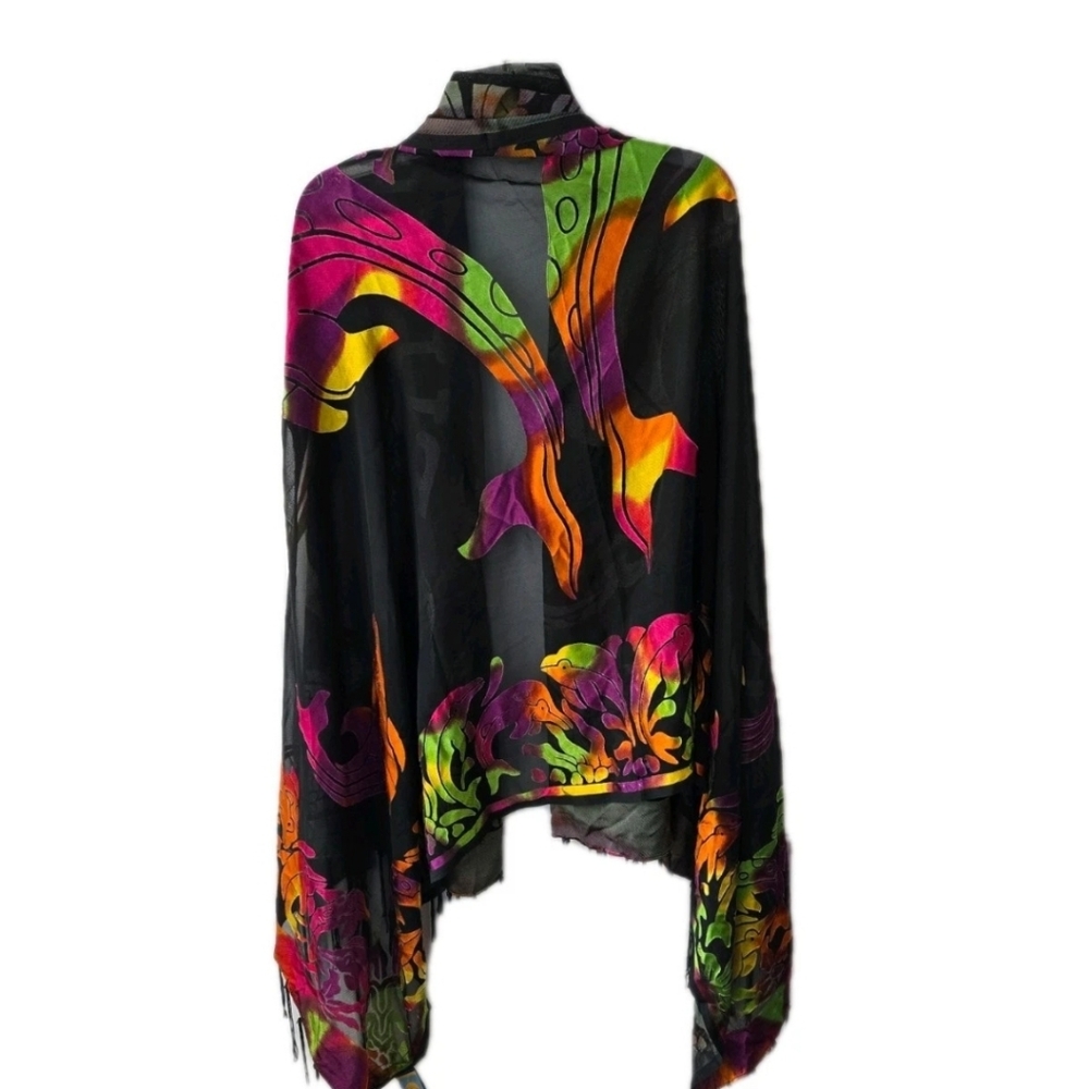Aremar XL  Neon Dolphin Tropical Bold Beach Sarong  Psychedelic Punta Cana Vibes